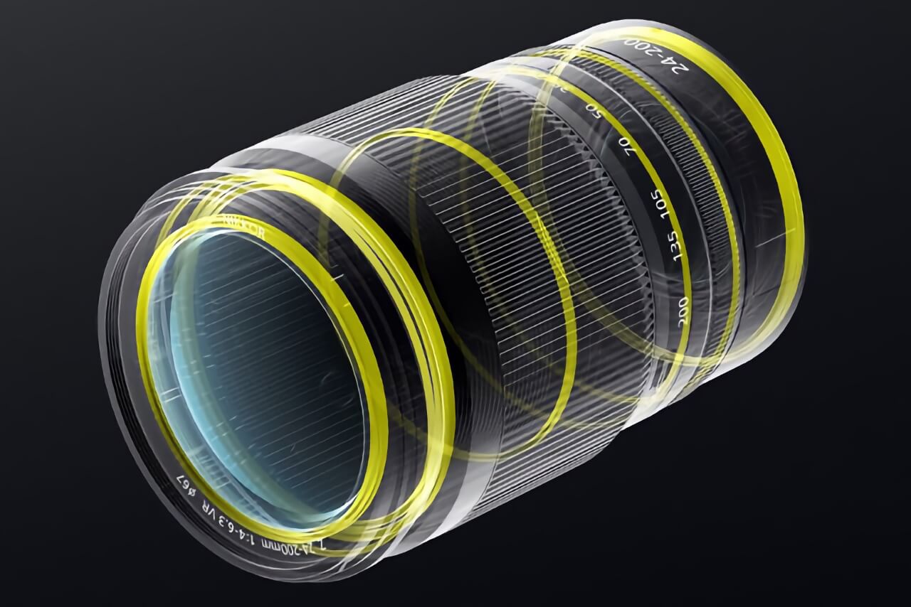 Utěsnění objektivu Nikkor 24–200 mm f/4–6,3 VR