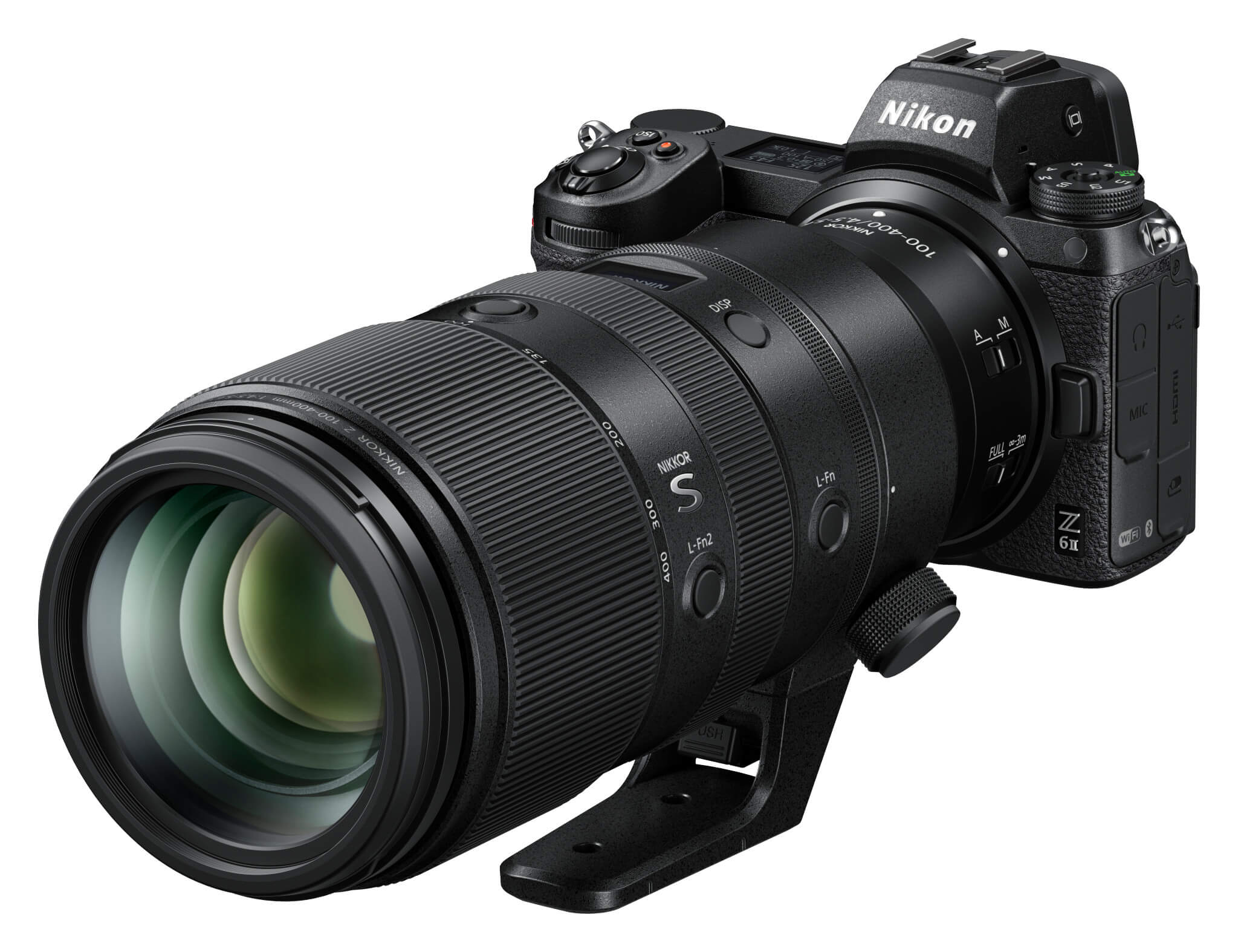 Nikkor Z 100–400 mm f/4,5–5,6 VR S na těle Nikon Z 6II