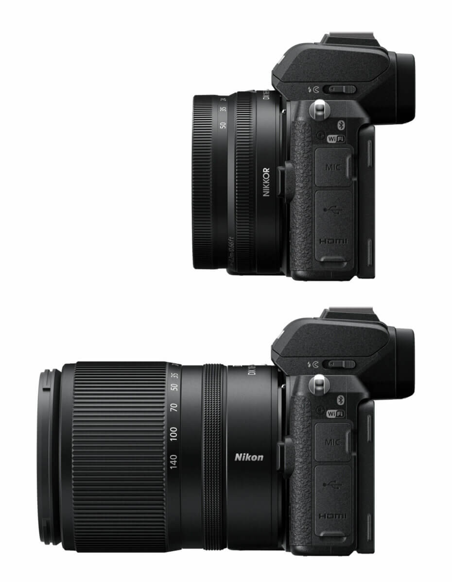 Nikkor Z DX 16–50 mm f/3,5–6,3 VR vs. Nikkor Z DX 18–140 mm f/3,5–6,3 VR na těle Nikonu Z 50