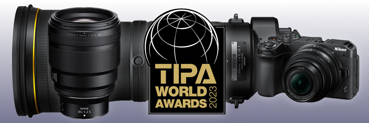 Dva objektivy a fotoaparát – ceny TIPA 2023 pro Nikon