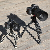 Porovnání GorillaPodu 1K (s Nikonem Z 50 a objektivem 12–28 mm) a GorillaPodu 5K Kit (Nikon Z 7II + Plena)