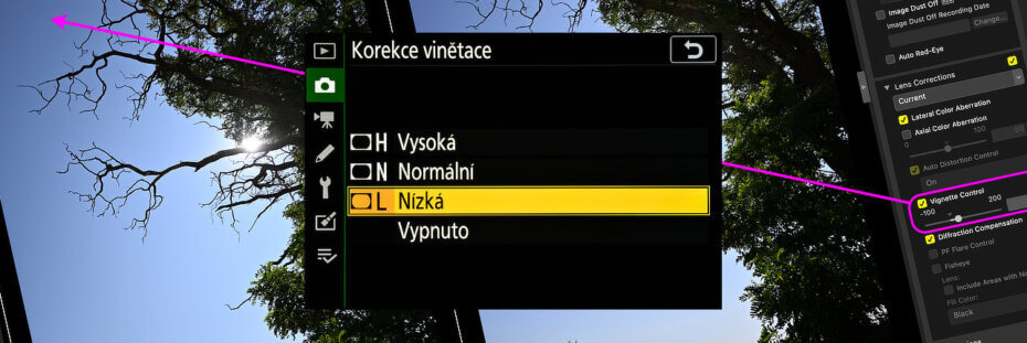 Korekce vinětace ve fotoaparátu? Pomůže, i když…
