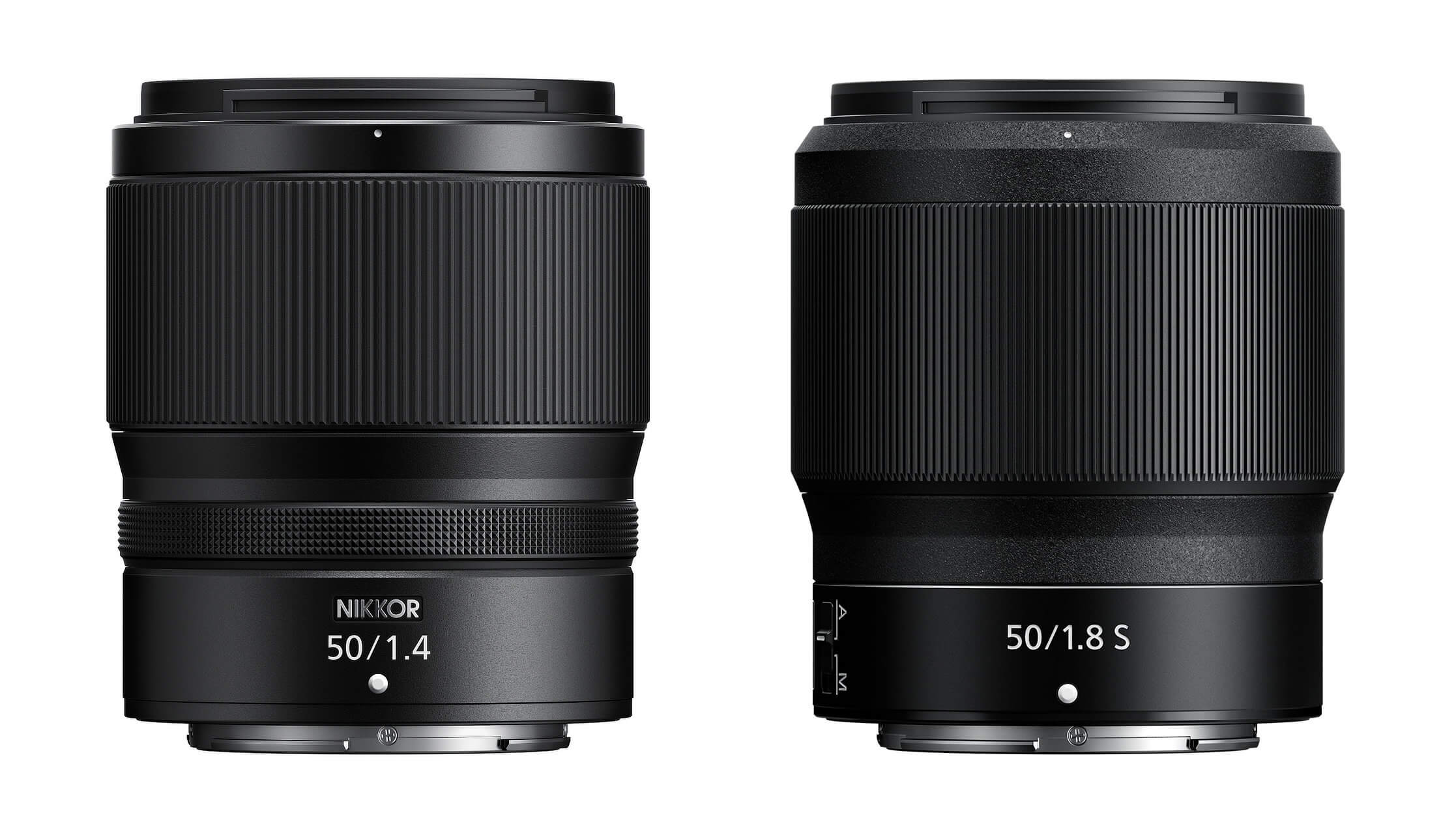 NIKKOR Z 50 mm f/1,4 vs. NIKKOR Z 50 mm f/1,8 S | Přestože je nová padesátka světelnější, vnější rozměry jsou de facto stejné jako u modelu se světelností f/1,8 (průměr 74,5, délka 86,5 mm, hmotnost 420 g, filtrový závit 62 mm). Světelnější model má sice plastový vnější plášť, ale zase navíc disponuje úzkým multifunkčním prstencem.