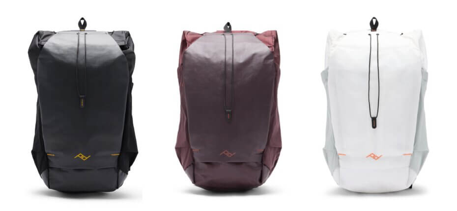 Jako všechny produkty řady Outdoor Line si můžete také Outdoor Backpack 25L pořídit buďto v černém, švestkově fialovém (Eclipse), nebo bílošedém (Cloud) provedení | Zdroj foto Peak Design